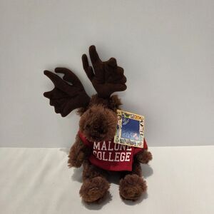 NWT Brown Moose Plush "Crazy Bout Critters" Stuffed Animal Malone College Shirt